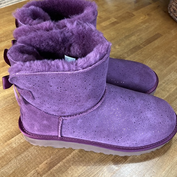 Sparkle Purple UGG Boots Size 9 - Picture 3 of 6
